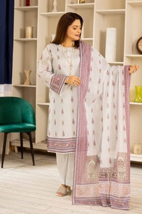 3 Piece Printed Lawn Unstitched Suit CL-42196 A