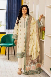 3 Piece Printed Lawn Unstitched Suit CL-42196 B