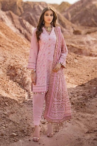 3 Piece Embroidered Gold Lacquer Printed Lawn Unstitched Suit CL-42197