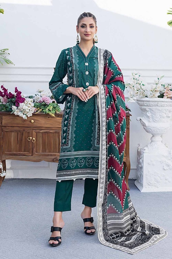 3 Piece Printed Lawn Unstitched Suit CL-42204 A