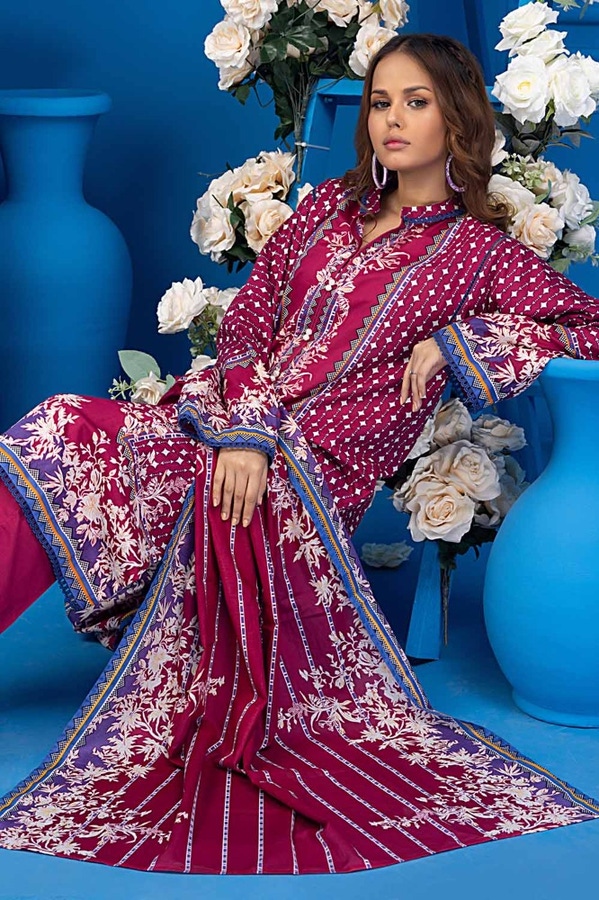 3 Piece Unstitched Printed Lawn Suit CLP-32243 B