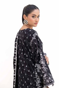 3 Piece Unstitched Printed Khaddar Suit with Embroidered Cotton Net Dupatta CN-42002
