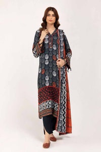 3 Piece Unstitched Printed Cotail Suit CV-42006