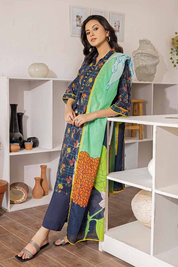 3 Piece Printed Lawn Unstitched Suit CL-32502