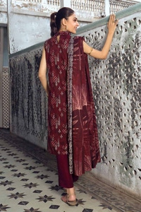 3 Piece Digital Printed Dobby Linen Uncstitched Suit LT-32013 B