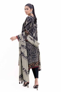 3 Piece Unstitched Printed Dhanak Suit DH-42004