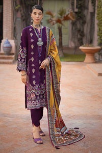 3 Piece Embroidered Khaddar Unstitched Suit with Digital Printed Pashmina Shawl AP-32049