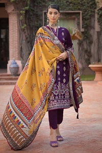 3 Piece Embroidered Khaddar Unstitched Suit with Digital Printed Pashmina Shawl AP-32049