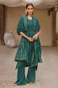 3 Piece Karandi Jacquard Unstitched Suit with Karandi Jacquard Dupatta MJ-32068