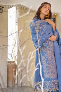 3 Piece Embroidered Linen Unstitched Suit with Embroidered Linen Dupatta RC-32005
