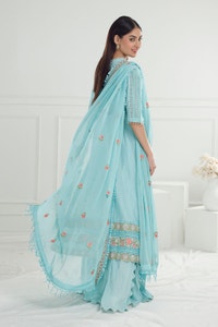 3 Piece Unstitched Embroidered Lawn Suit with Embroidered Chiffon Dupatta PM-52019
