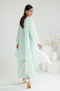 3 Piece Unstitched Schiffli Embroidered Lawn Suit with Embroidered Chiffon Dupatta PM-52050