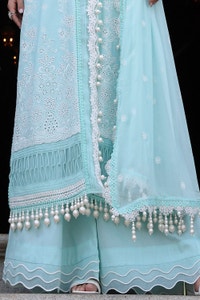 3 Piece Unstitched Schiffli Embroidered Lawn Suit with Embroidered Chiffon Dupatta PM-52038