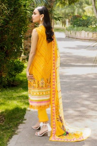 3 Piece Embroidered Cambric Unstitched Suit with Digital Printed Lawn Dupatta CBE-32011