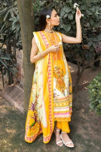 3 Piece Embroidered Cambric Unstitched Suit with Digital Printed Lawn Dupatta CBE-32011