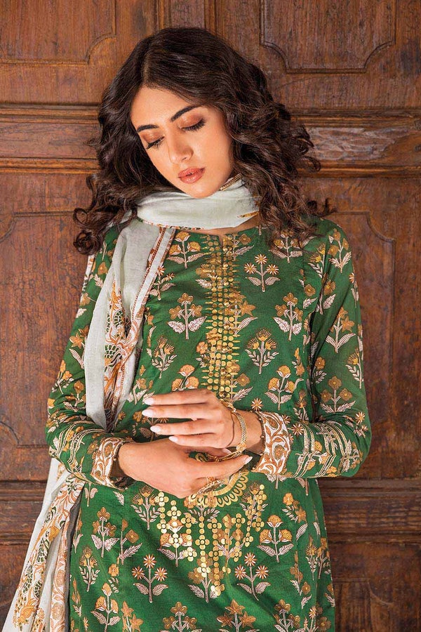 3 Piece Lawn Unstitched Foil Printed Suit CL-32236 A