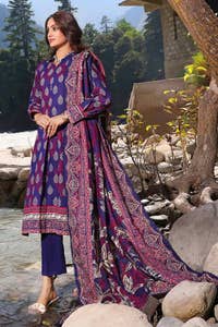 3 Piece Khaddar Printed Unstitched Suit K-32013 A