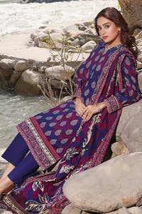 3 Piece Khaddar Printed Unstitched Suit K-32013 A