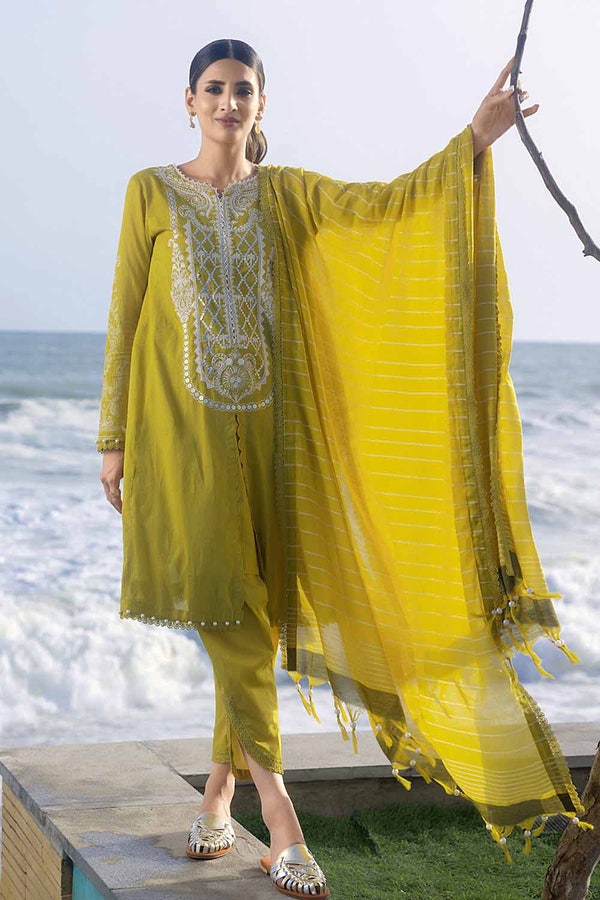 3 Piece Embroidered Jacquard Unstitched Suit with Yarn Dyed Dupatta MJ-32043