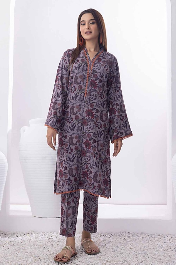 2 Piece Printed Dhanak Unstitched Suit WNST-32085