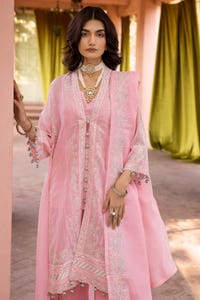 3 Piece Zari and Sequins Embroidered Cotton Unstitched Suit with Zari and Sequins Embroidered Cotton Slub Dupatta FE-42021