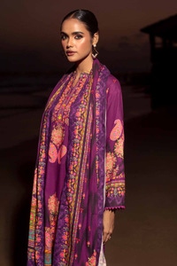 3 Piece Digital Printed Cotail Linen Unstitched Suit CV-32006