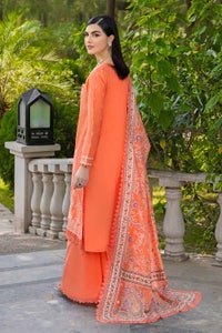 3 Piece Embroidered Cambric Unstitched Suit with Printed Burnout Dupatta BN-32004