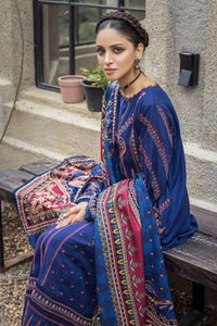 3 Piece Embroidered Dobby Jacquard Unstitched Suit with Digital Printed Twill Shawl AP-32009