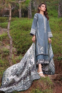 3 Piece Embroidered Khaddar Unstitched Suit with Digital Printed Jacquard Dupatta MJ-32067