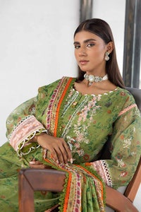 3 Piece Embroidered Digital Printed Cotton Net Unstitched Suit with Digital Printed Silk Dupatta with Lace SSM-32031