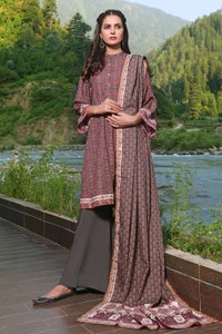 3 Piece Printed Karandi Unstitched Suit AY-32031