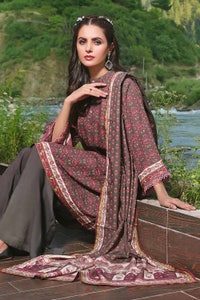 3 Piece Printed Karandi Unstitched Suit AY-32031
