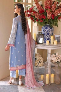 3 Piece Embriodered Chiffon Unstitched Suit LE-32005