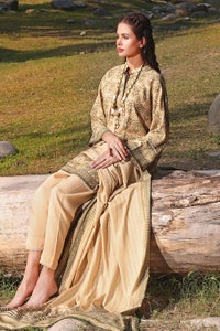 3 Piece Printed Karandi Unstitched Suit AY-32033