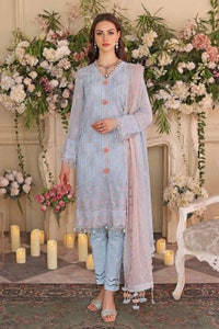 3 Piece Embriodered Chiffon Unstitched Suit LE-32003