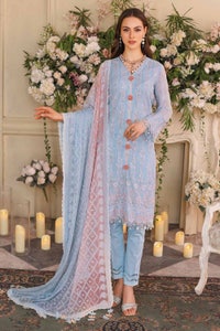 3 Piece Embriodered Chiffon Unstitched Suit LE-32003