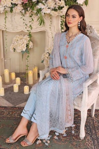 3 Piece Embriodered Chiffon Unstitched Suit LE-32003