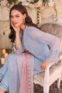3 Piece Embriodered Chiffon Unstitched Suit LE-32003