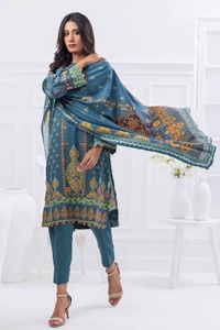 3 Piece Printed Cotail Unstitched Suit WNS-32179 A