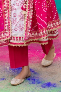 3 Piece Unstitched Gold Lacquer Printed Lawn Suit CL-52411 A