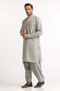 Grey Embroidered Suit SK-E23-016