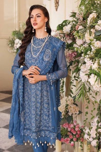 3 Piece Embriodered Chiffon Unstitched Suit LE-32011