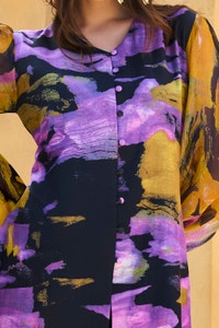 3 Piece Unstitched Printed Cotton Silk Suit with Printed Tussar Silk Dupatta CS-52005