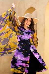 3 Piece Unstitched Printed Cotton Silk Suit with Printed Tussar Silk Dupatta CS-52005