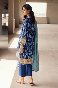 2 Piece Embroidered Cambric Unstitched Suit with Printed Lawn Dupatta TCE-32001