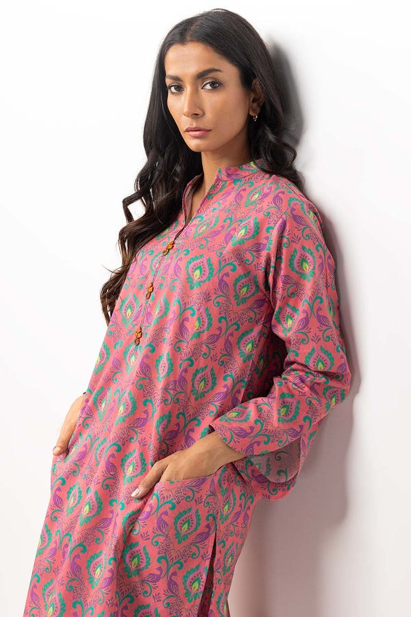 2 Piece Digial Printed Cambric Embelished Shirt With Trouser IPS-23-120