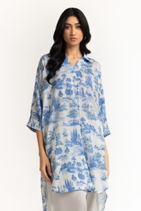 Dobby Texture Printed Shirt IPS-44515