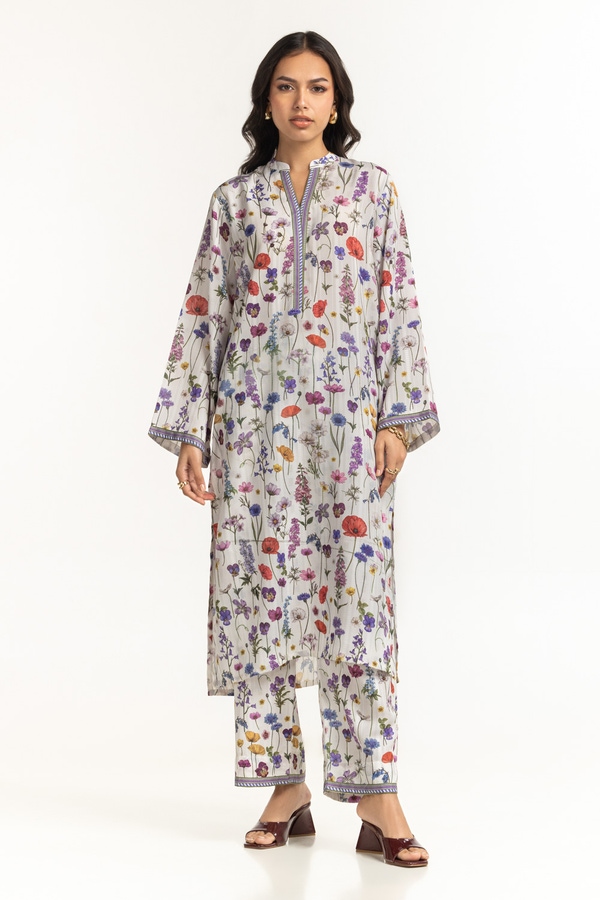 Leno Dobby Texture Printed Co-Ord Set IPST-44527