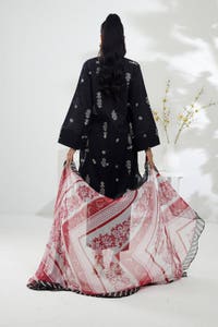 3 Piece Cross Slub Printed Suit IPSTD-44116