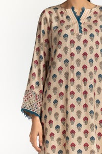 3 Piece Linen Printed Suit IUSTKSD-385